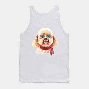 Cute-poodle-dog-watercolor-painting Tank Top